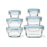 12-Piece Smart Seal Glass Container Set - Arctic Blue