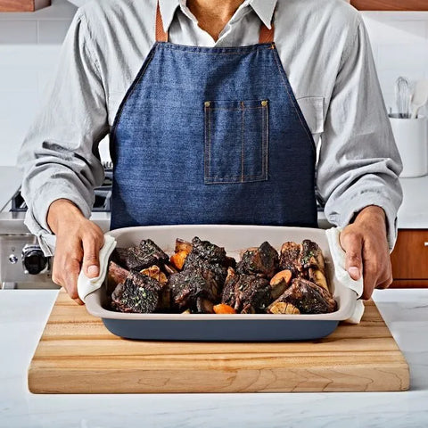 3 Qt Rectangular Stoneware Baking Dish - Storm Blue