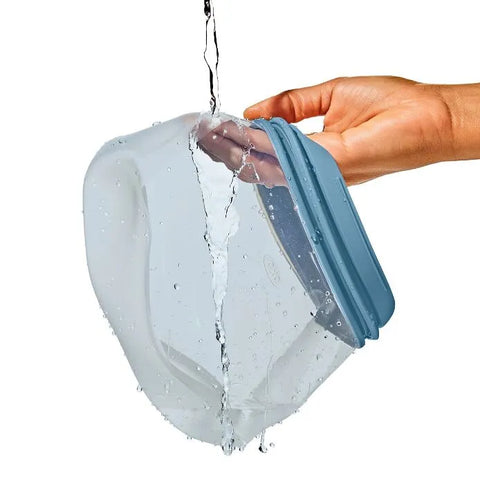 Silicone Reusable Bag  Stand-Up Half Gallon (64 oz) - Ocean Blue