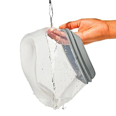 Silicone Reusable Bag  Stand-Up Snack (12 oz) - Fog