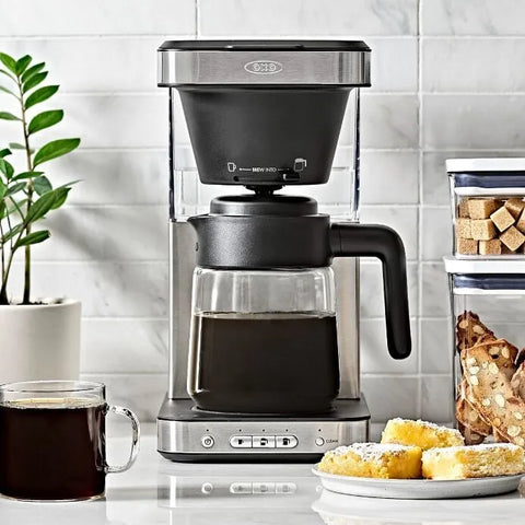8-Cup Coffee Maker with Podless Single-Serve Function and Glass Carafe