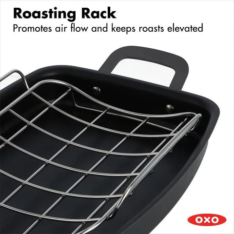 Carbon Steel Obsidian Series Roaster with Rack