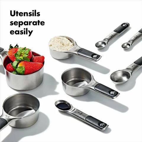 Stainless Steel Measuring Cups and Spoons Set