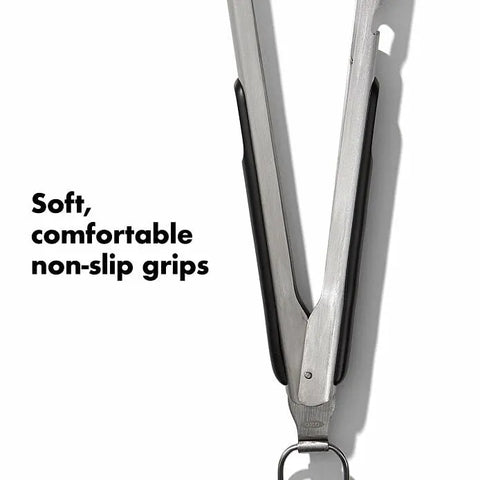 Grilling Tongs with Built-In Bottle Opener