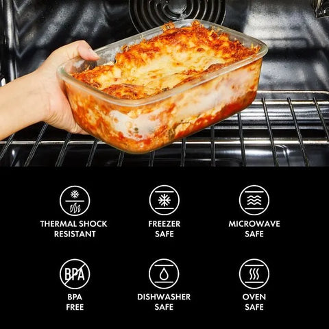 16 Piece Glass Smart Seal Everyday Container Set