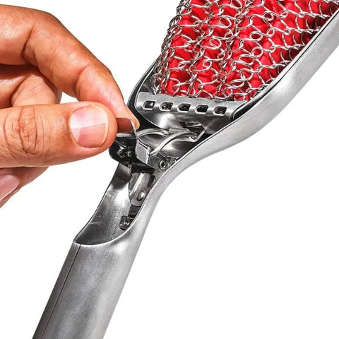 Coiled Grill Brush With Replaceable Head