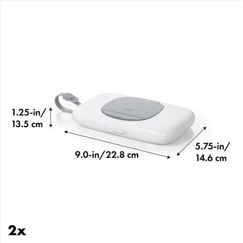 OXO TOT 2-Pack On-the-Go Wipes Dispenser, Gray