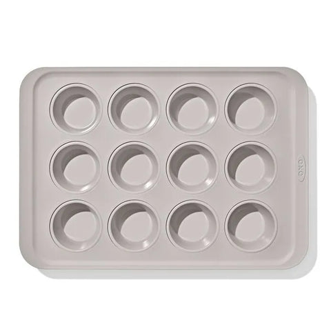 Non-Stick Pro Ceramic Coated Metal Bakeware 12-Cup Muffin Pan - Biscuit