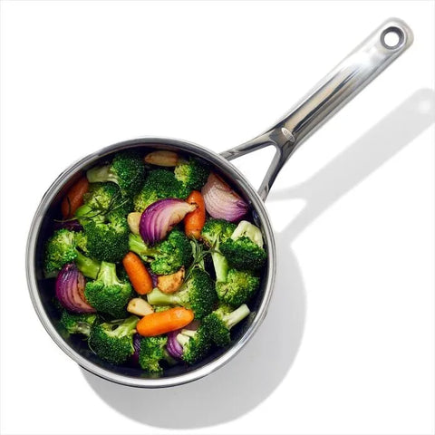 Trident Hybrid Non-Stick Stainless Steel 2.5 Qt Saucepan with Lid