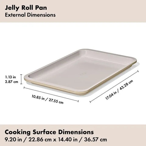 Non-Stick Pro Ceramic Coated Metal Bakeware Jelly Roll Pan - Biscuit