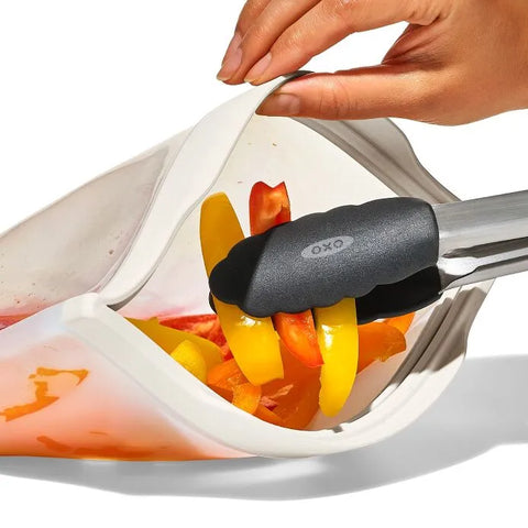 Silicone Reusable Bag - Half Gallon Bag (64 oz) - Oat