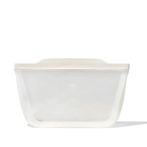 Silicone Reusable Bag - Stand-Up Half Gallon (64 oz) - Oat