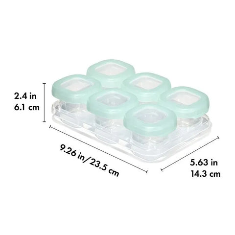 Baby Blocks Food Storage Containers (2 oz) - Opal